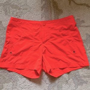 Athleta Orange Shorts.  Size 0